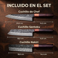 Set de Cuchillos Damasco Shikku