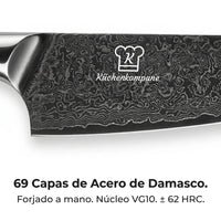 Cuchillo de Chef Damasco Sheru