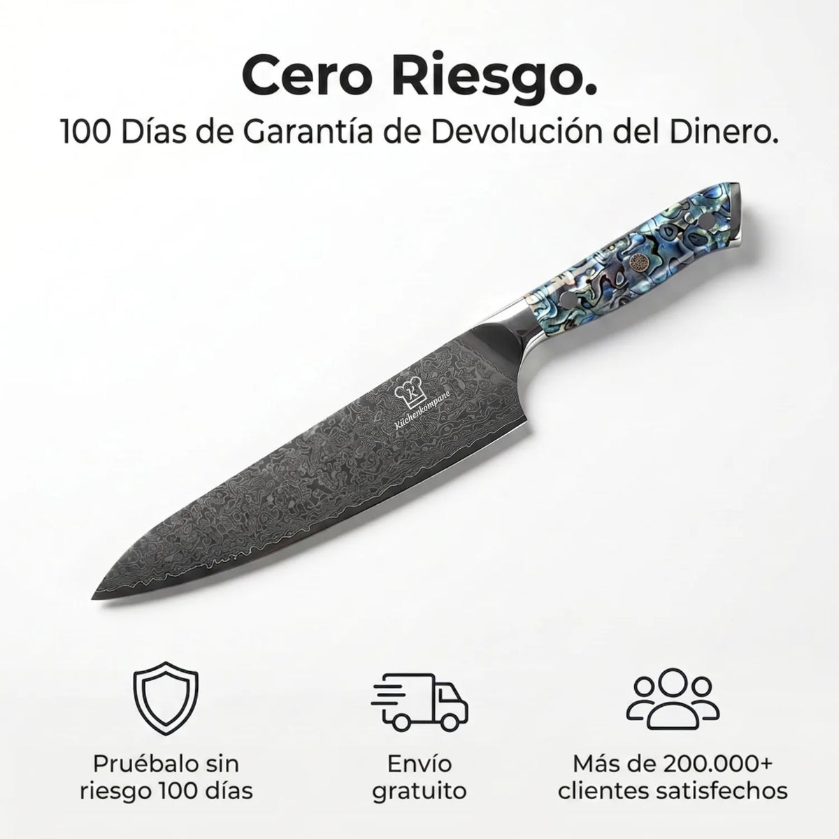 Cuchillo de Chef Damasco Sheru