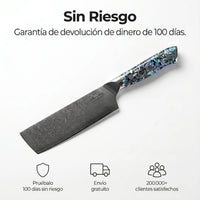 Cuchillo Nakiri Damasco Sheru
