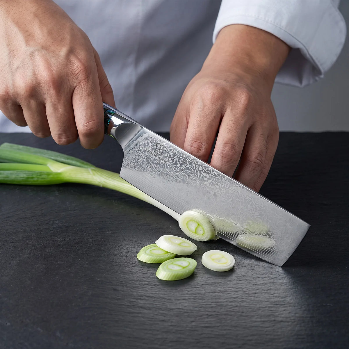 Cuchillo Nakiri Damasco Sheru