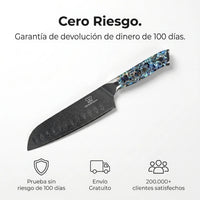 Cuchillo Santoku Damasco Sheru